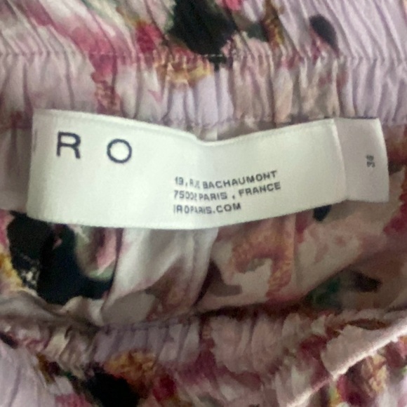 IRO Tany Floral Print Wide Leg Mid Rise Waist Pants Fall Boho Style - Picture 7 of 9